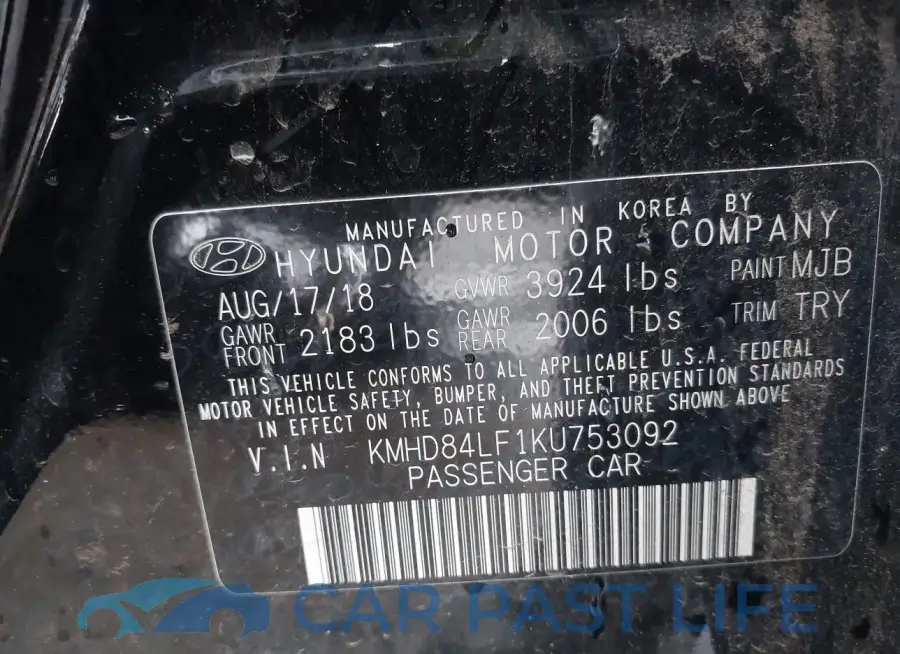 KMHD84LF1KU753092# 9