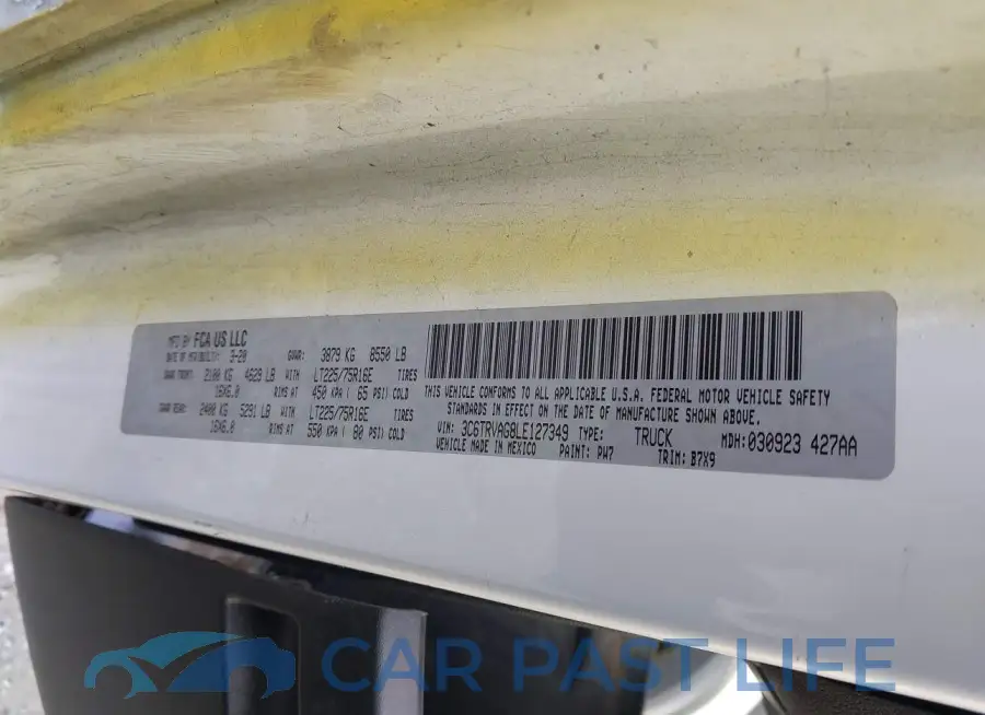 3C6TRVAG8LE127349# 9