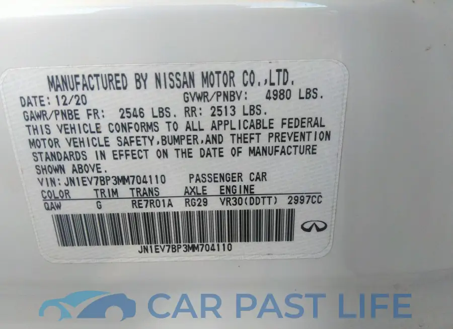 JN1EV7BP3MM704110# 9