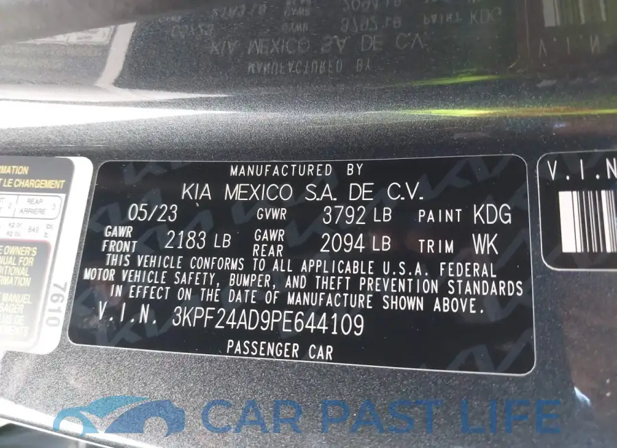 3KPF24AD9PE644109# 9