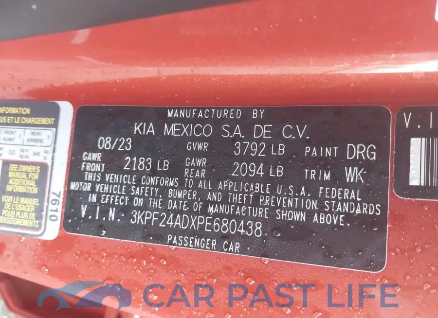 3KPF24ADXPE680438# 9