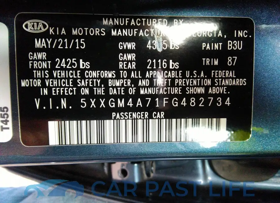 5XXGM4A71FG482734# 9