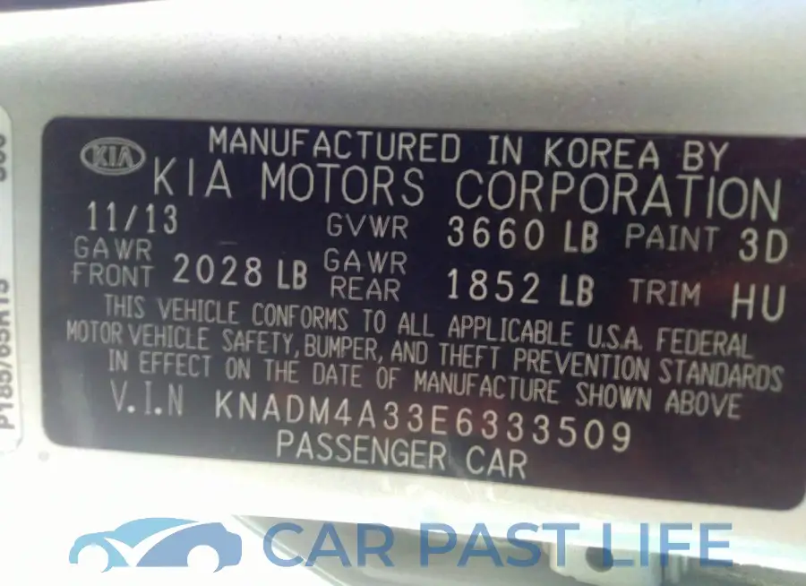 KNADM4A33E6333509# 9