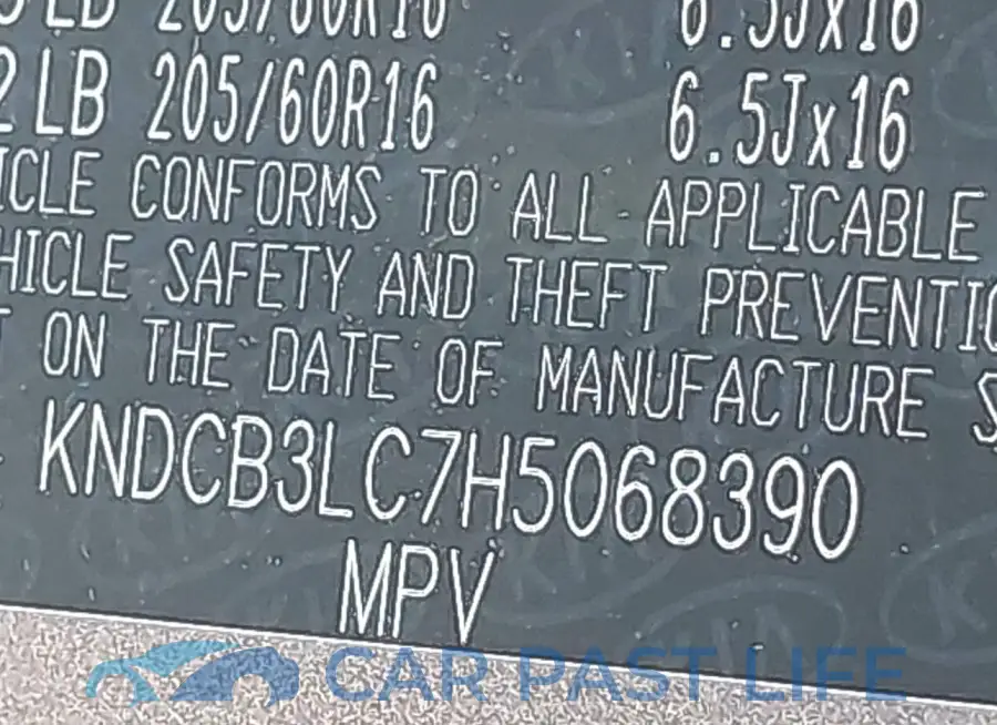 KNDCB3LC7H5068390# 9
