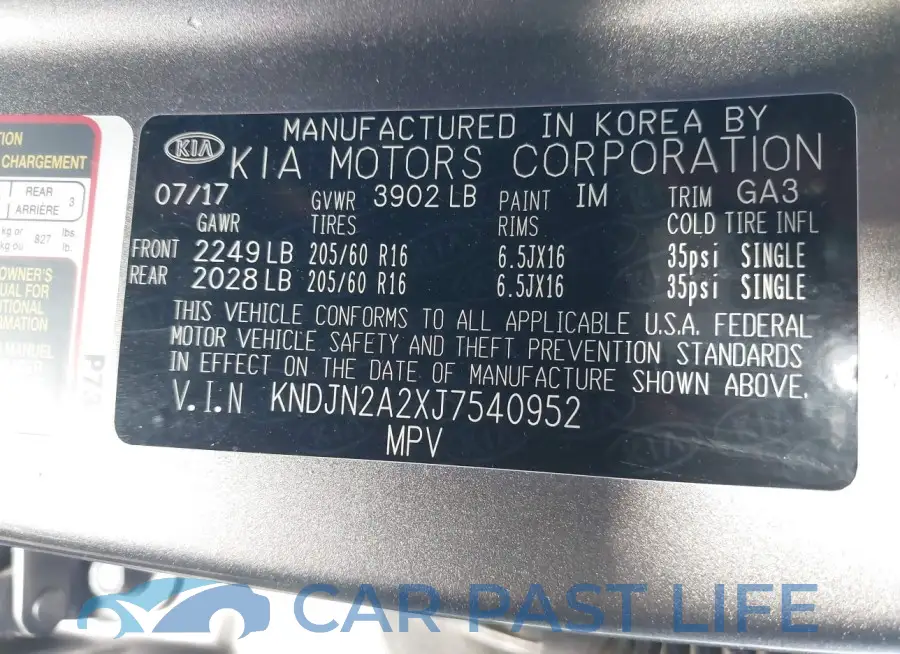 KNDJN2A2XJ7540952# 9