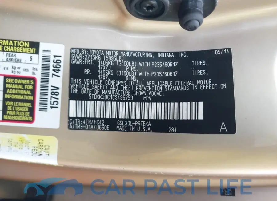 5TDKK3DC1ES496259# 9