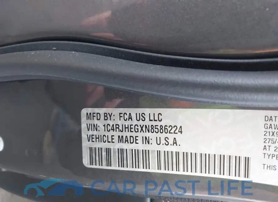 1C4RJHEGXN8586224# 9