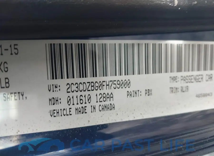 2C3CDZBG0FH759000# 9