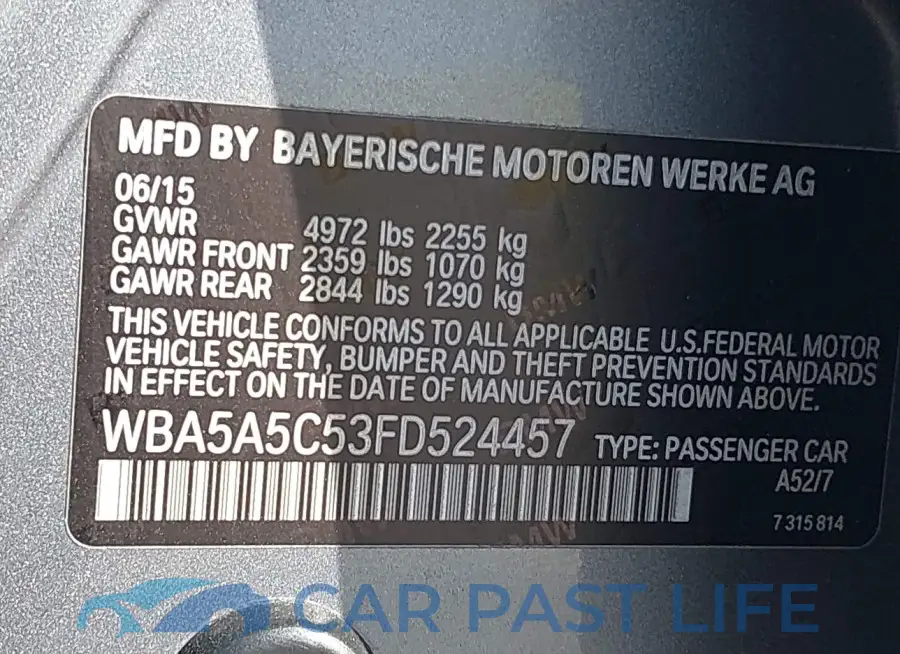 WBA5A5C53FD524457# 9