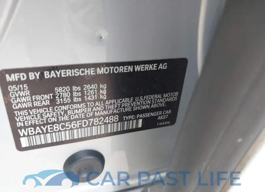 WBAYE8C56FD782488# 9