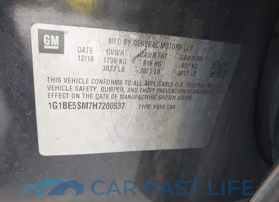 1G1BE5SM7H7200537# 9