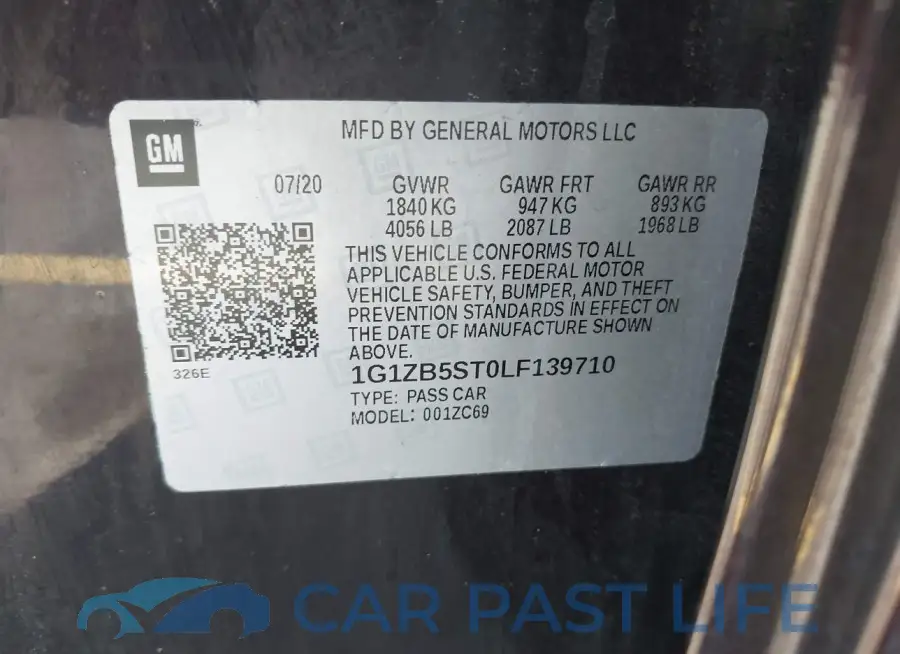 1G1ZB5ST0LF139710# 9