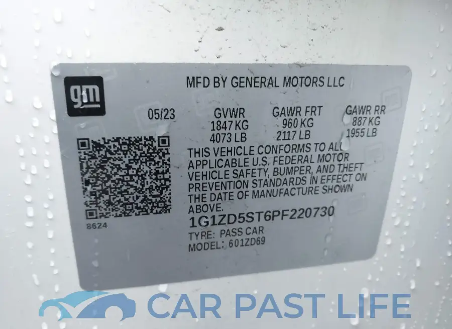 1G1ZD5ST6PF220730# 9