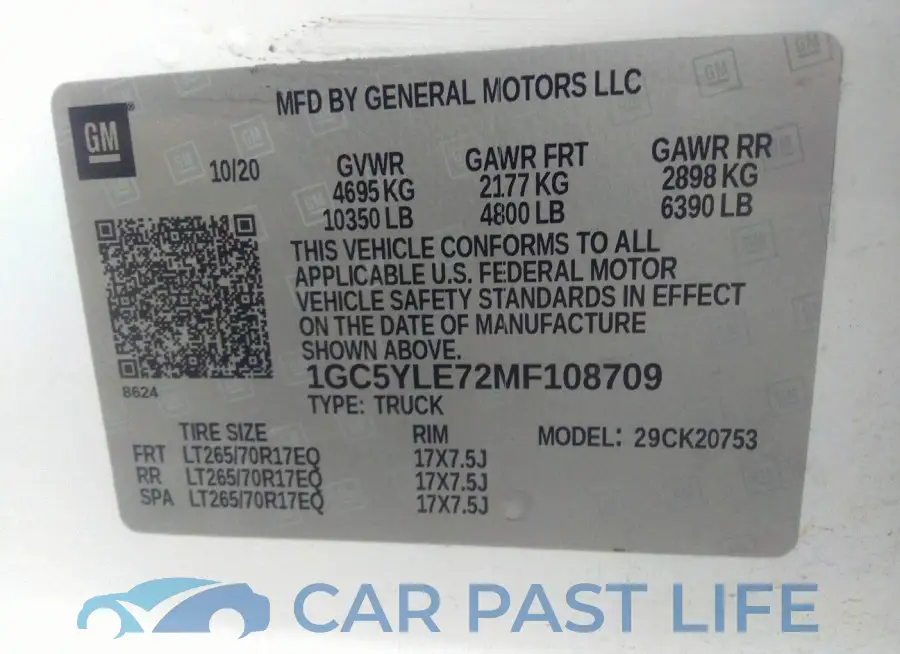 1GC5YLE72MF108709# 9