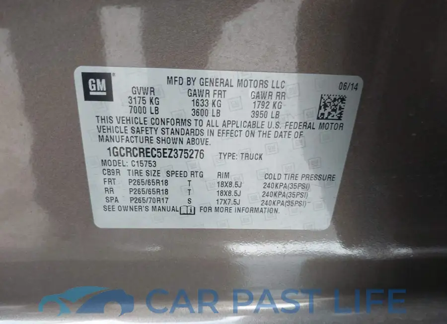 1GCRCREC5EZ375276# 9