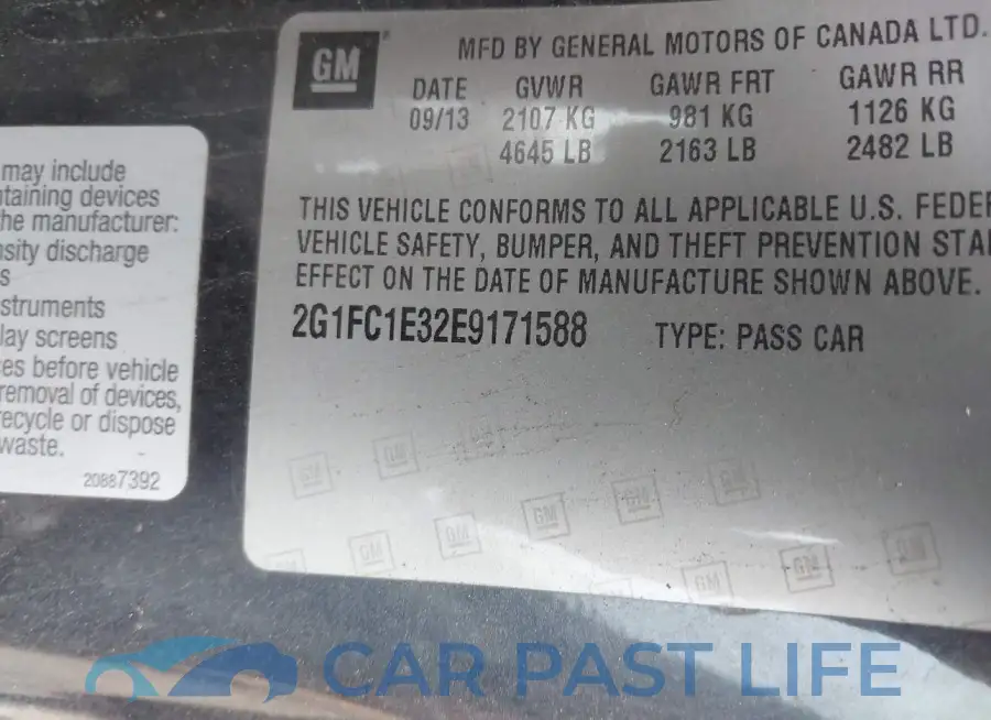 2G1FC1E32E9171588# 9