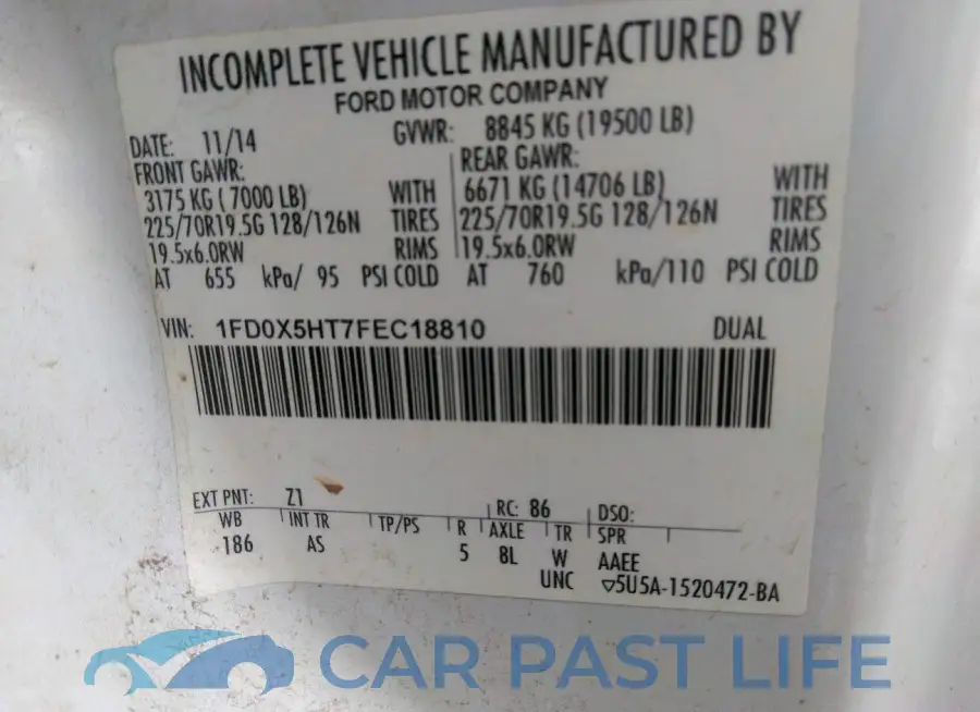 1FD0X5HT7FEC18810# 9