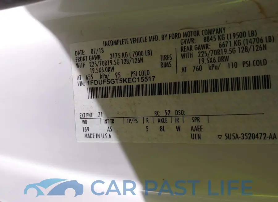 1FDUF5GT5KEC15517# 9