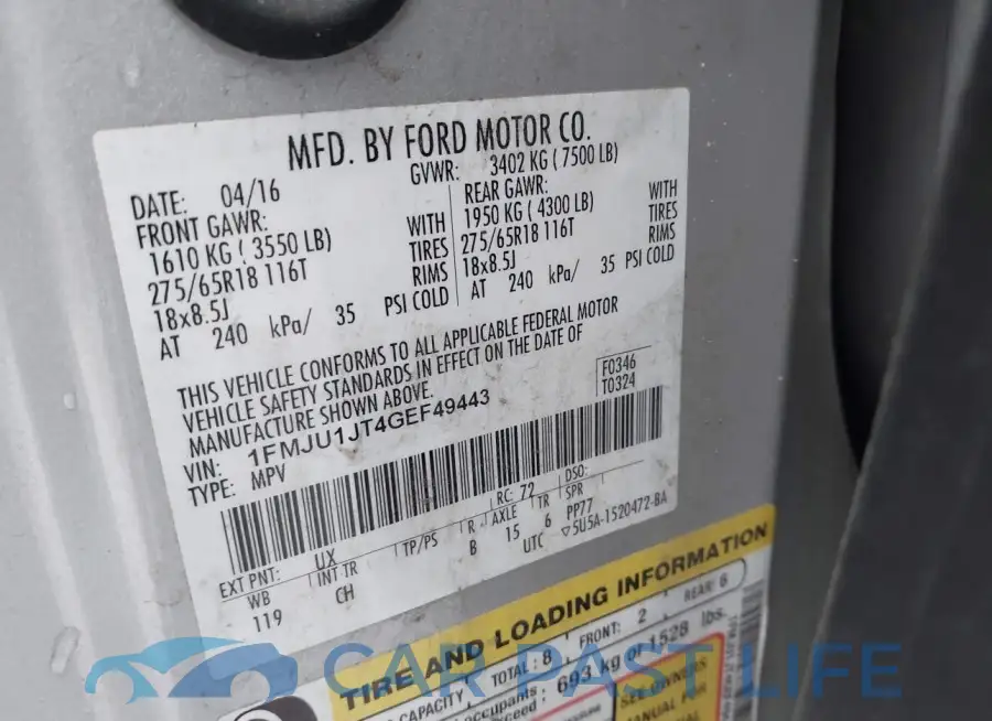1FMJU1JT4GEF49443# 9