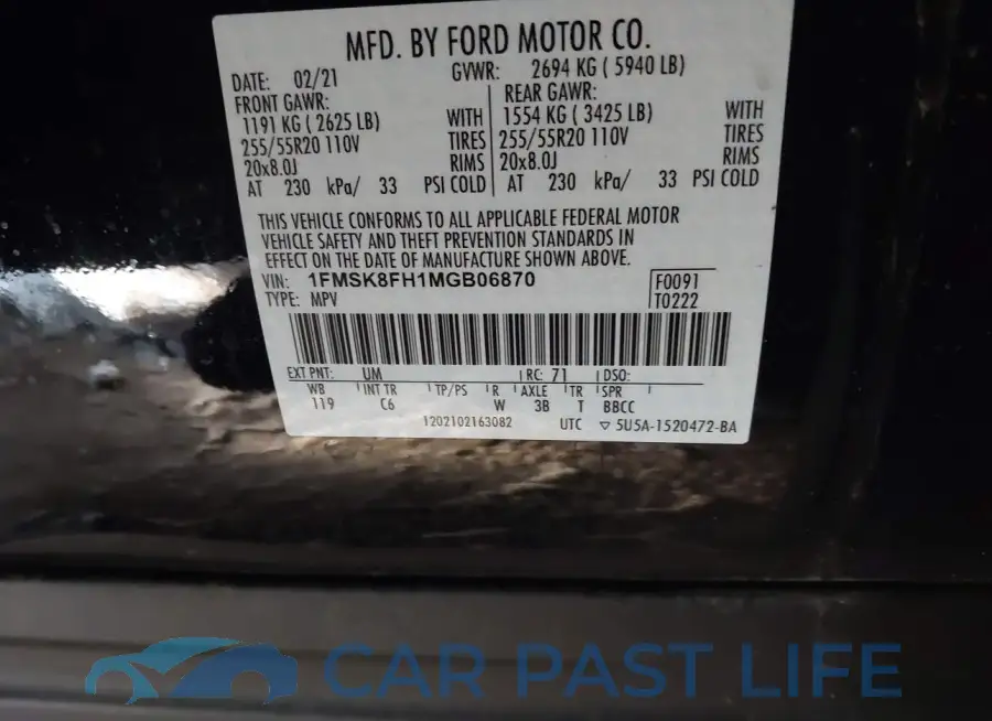 1FMSK8FH1MGB06870# 9