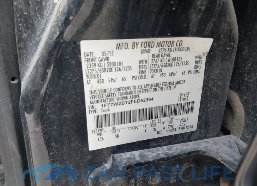 1FT7W2BT2FED52394# 9
