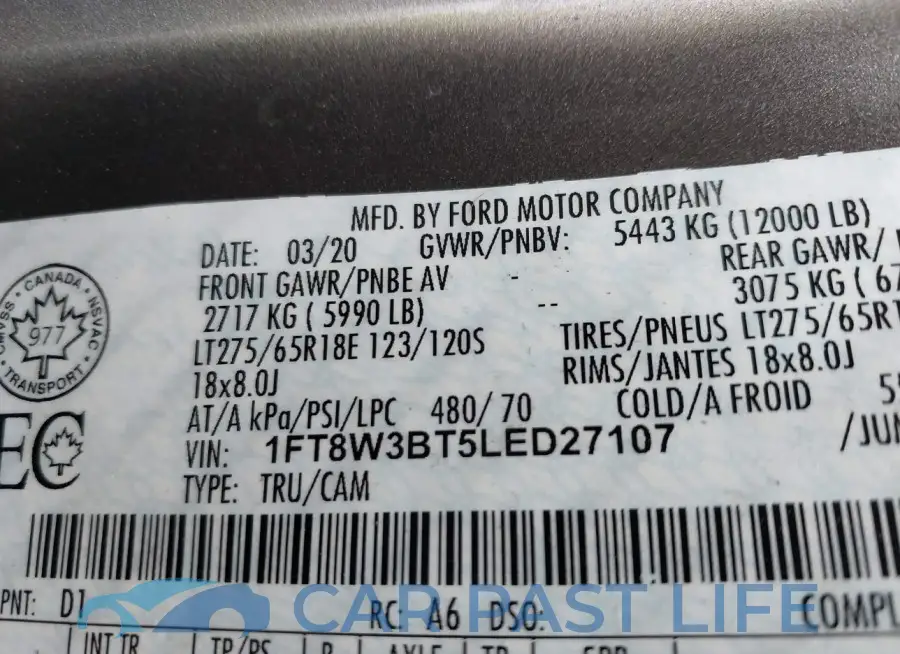 1FT8W3BT5LED27107# 9