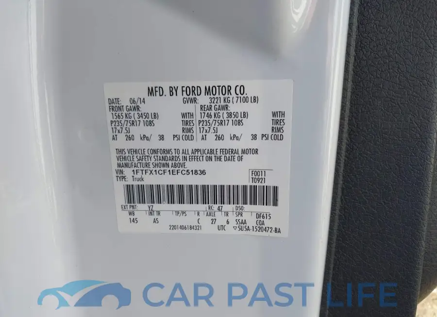1FTFX1CF1EFC51836# 9