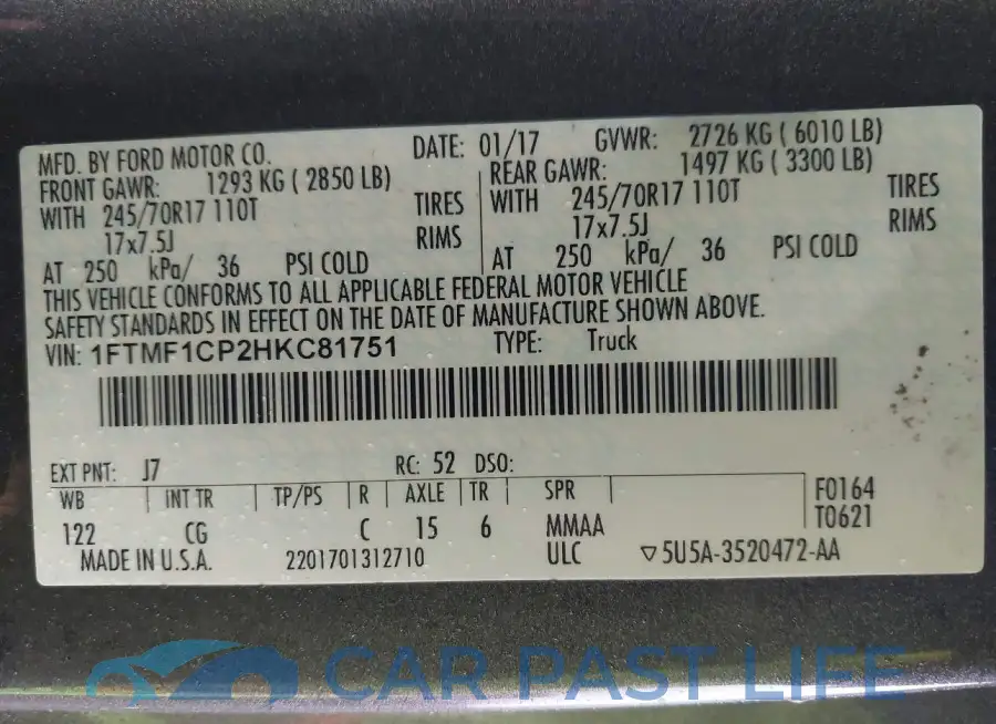 1FTMF1CP2HKC81751# 9