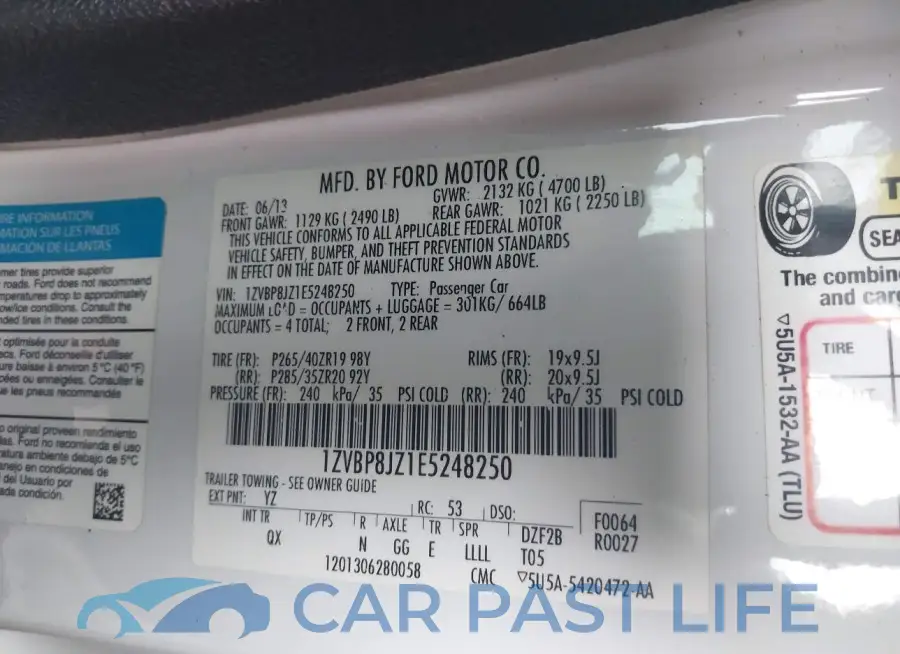 1ZVBP8JZ1E5248250# 9