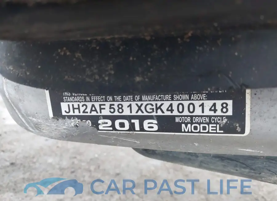 JH2AF581XGK400148# 10