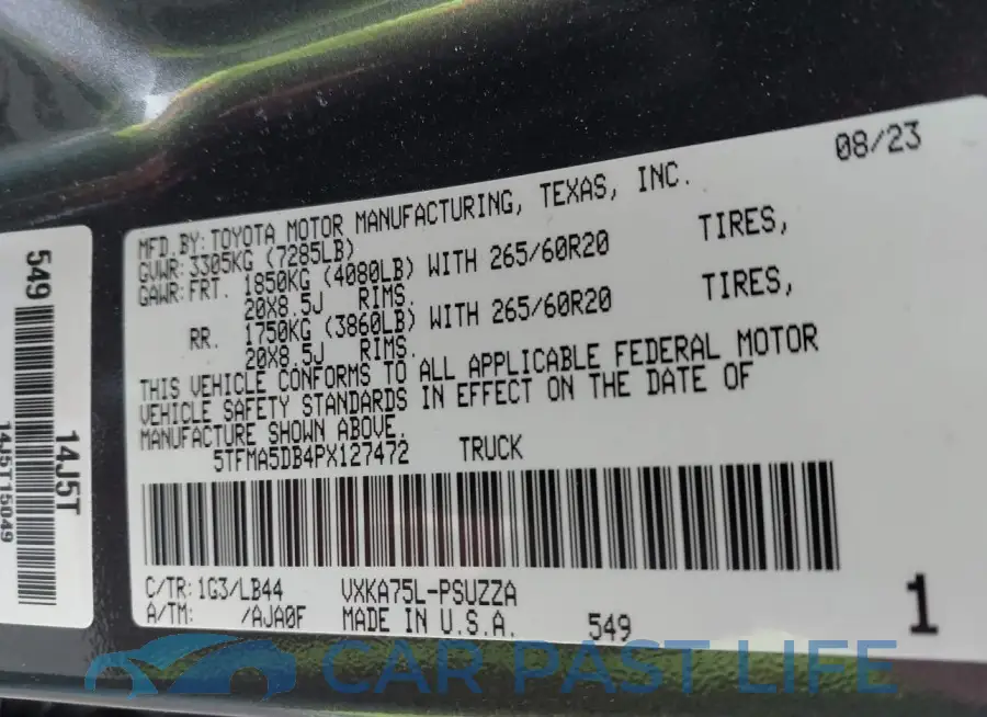 5TFMA5DB4PX127472# 9