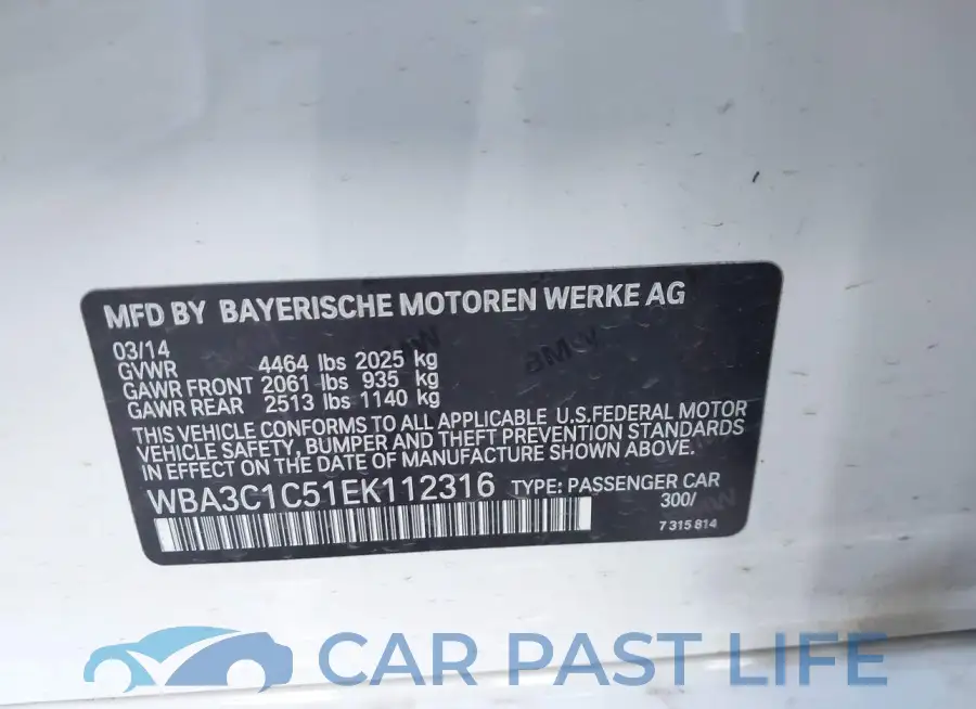 WBA3C1C51EK112316# 9