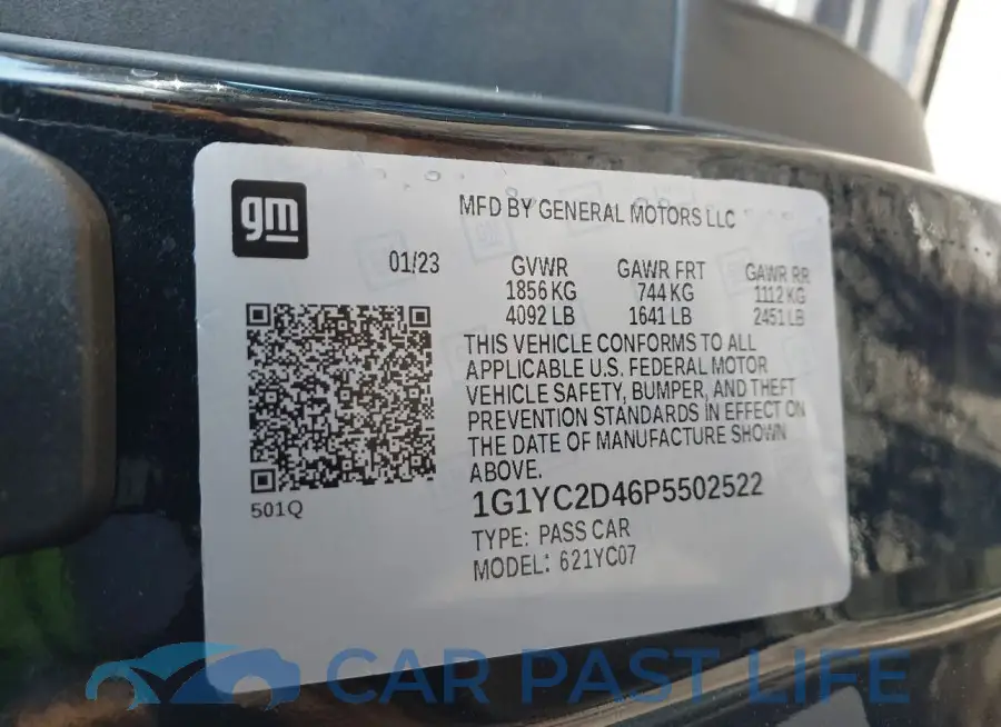 1G1YC2D46P5502522# 9