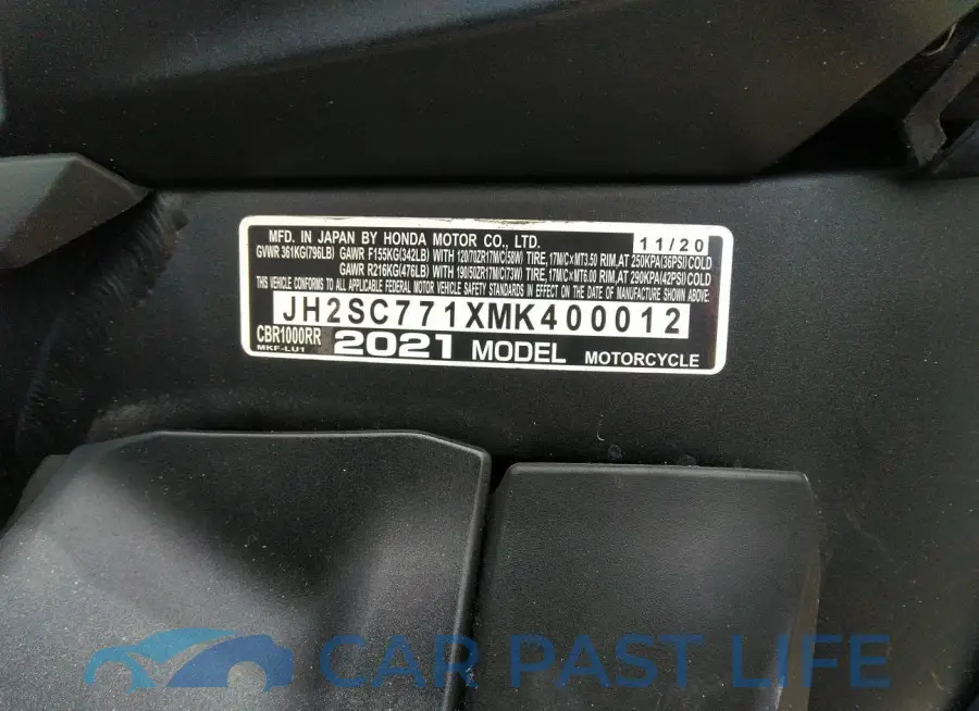 JH2SC771XMK400012# 10