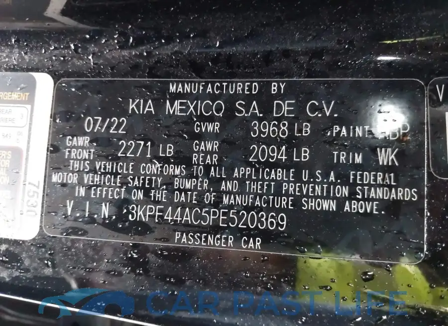 3KPF44AC5PE520369# 9