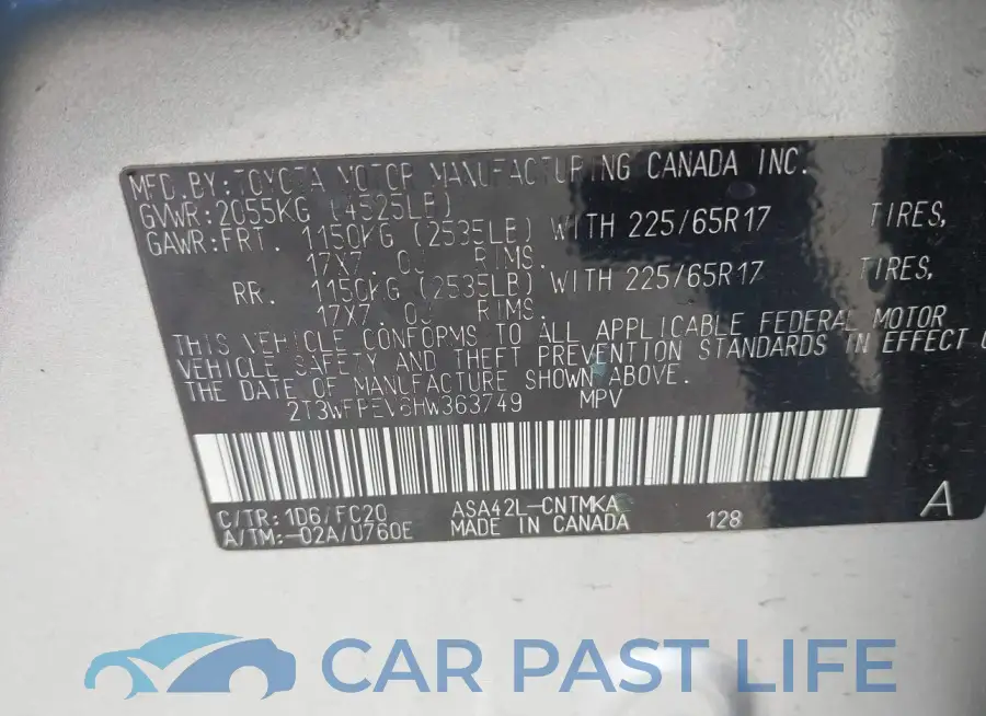 2T3WFREV6HW363749# 9