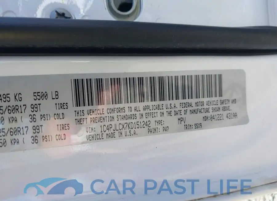 1C4PJLCX7KD151242# 9
