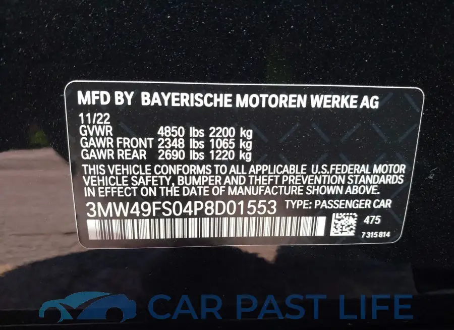 3MW49FS04P8D01553# 9