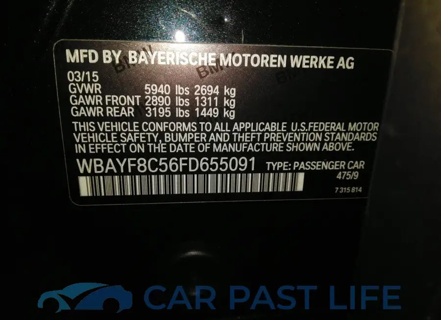WBAYF8C56FD655091# 9