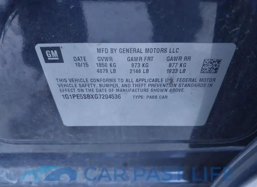 1G1PE5SBXG7204536# 9