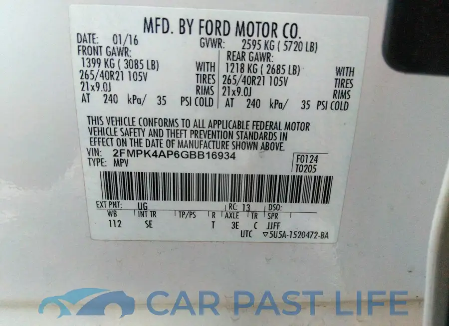 2FMPK4AP6GBB16934# 9