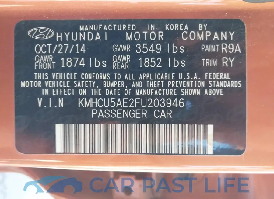 KMHCU5AE2FU203946# 9