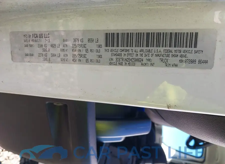 3C6TRVNG5HE500624# 9