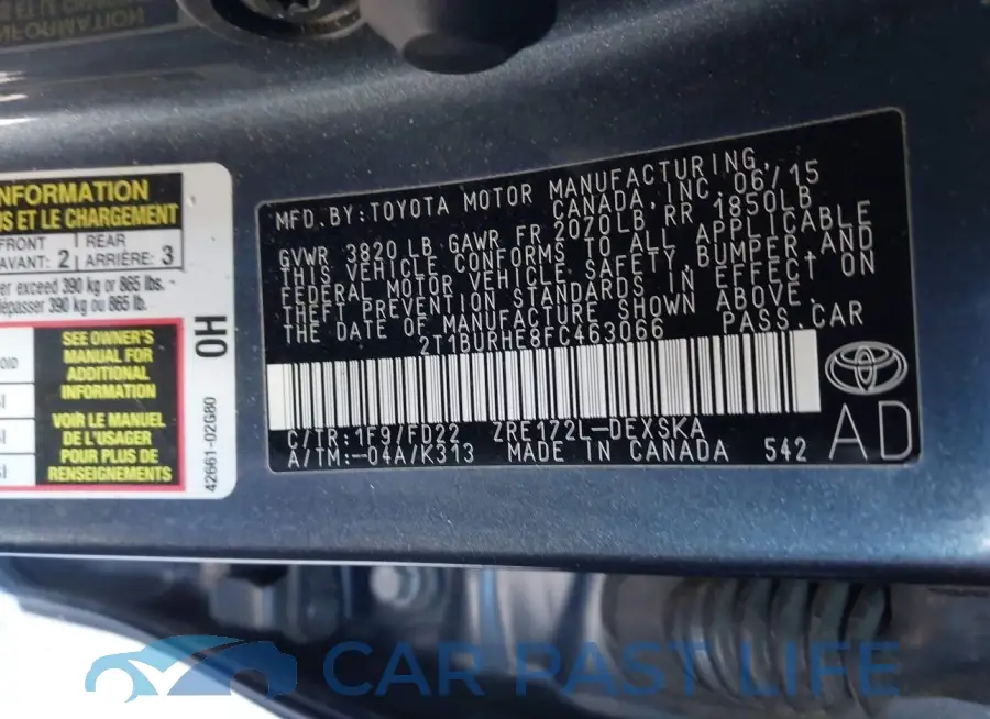 2T1BURHE8FC463066# 9