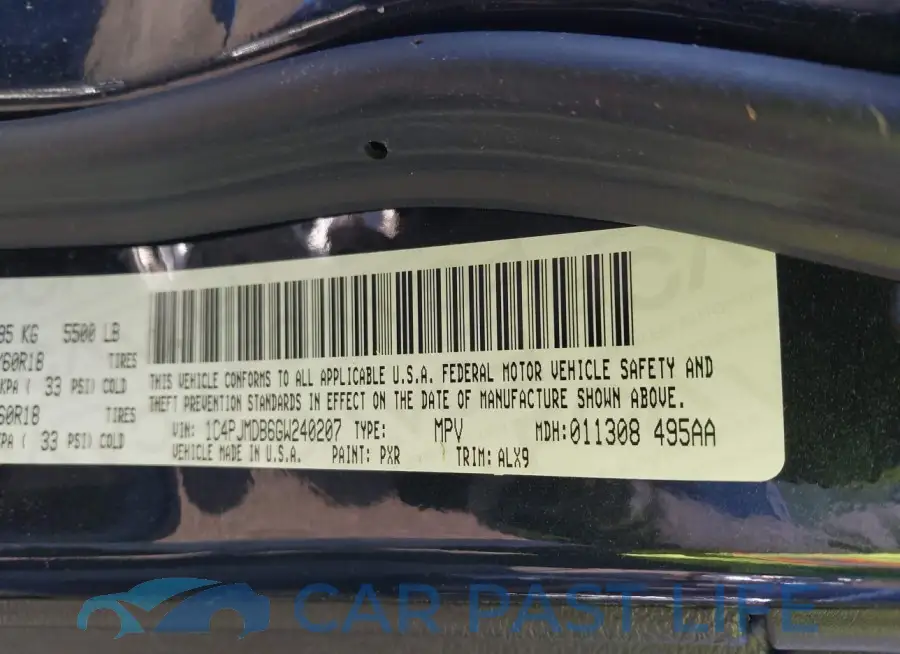 1C4PJMDB6GW240207# 9