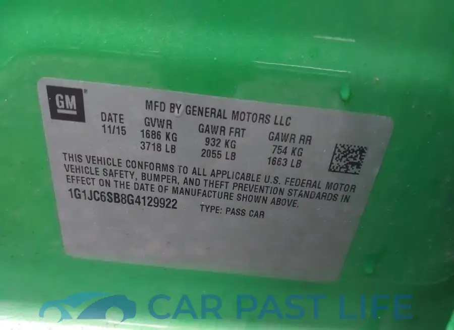 1G1JC6SB8G4129922# 9