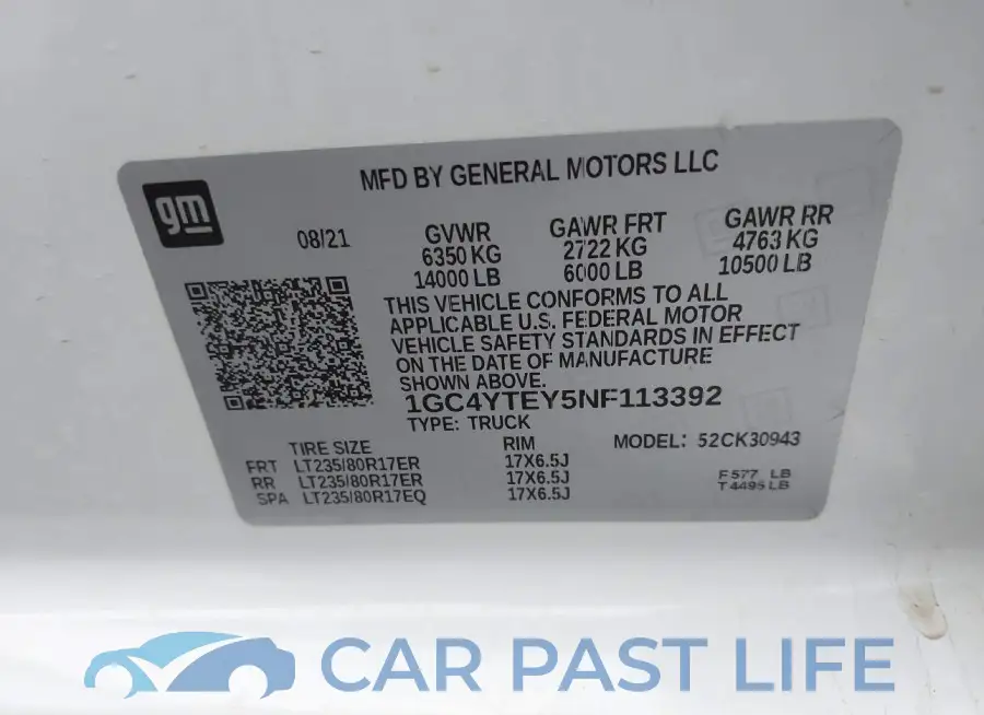 1GC4YTEY5NF113392# 9