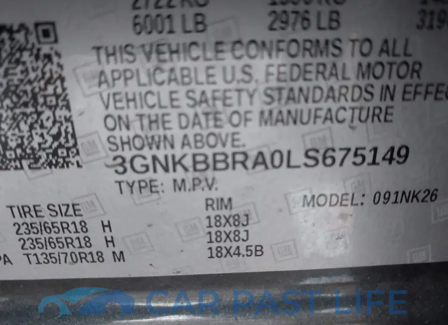 3GNKBBRA0LS675149# 9