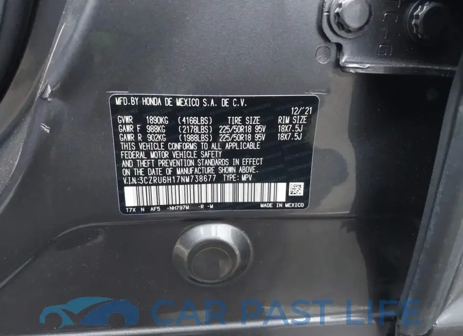 3CZRU6H17NM738677# 9
