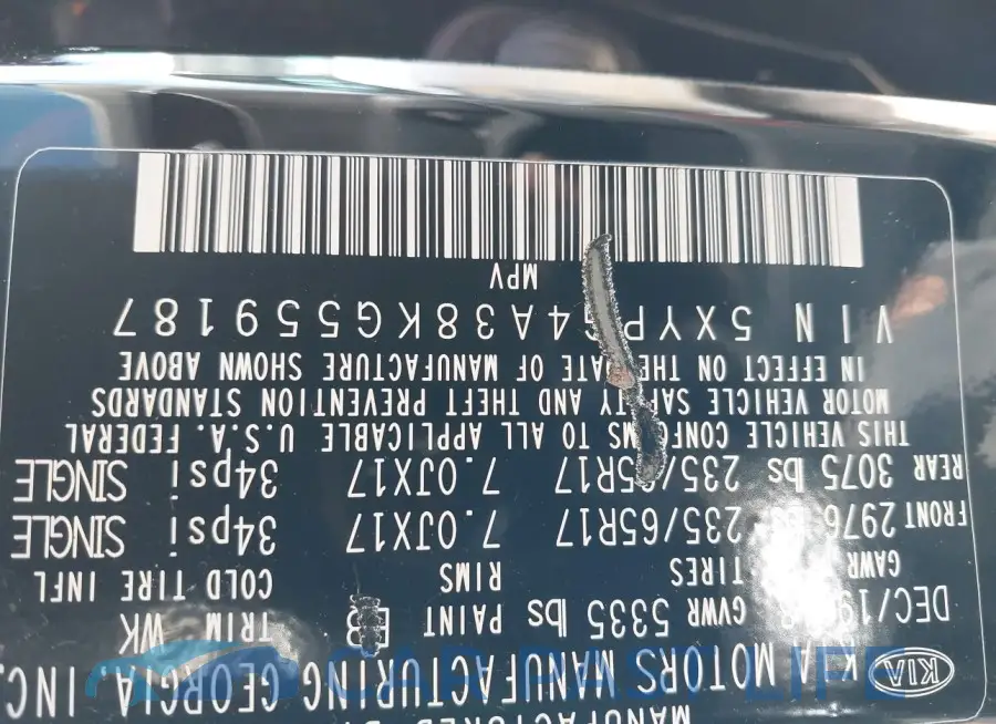 5XYPG4A38KG559187# 9